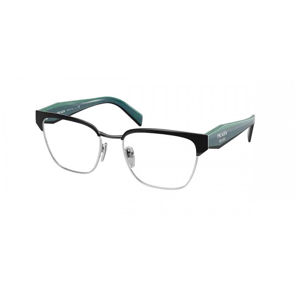 

Prada Pr 65yv Gaq1o1 Women Eyeglasses Black Silver/51