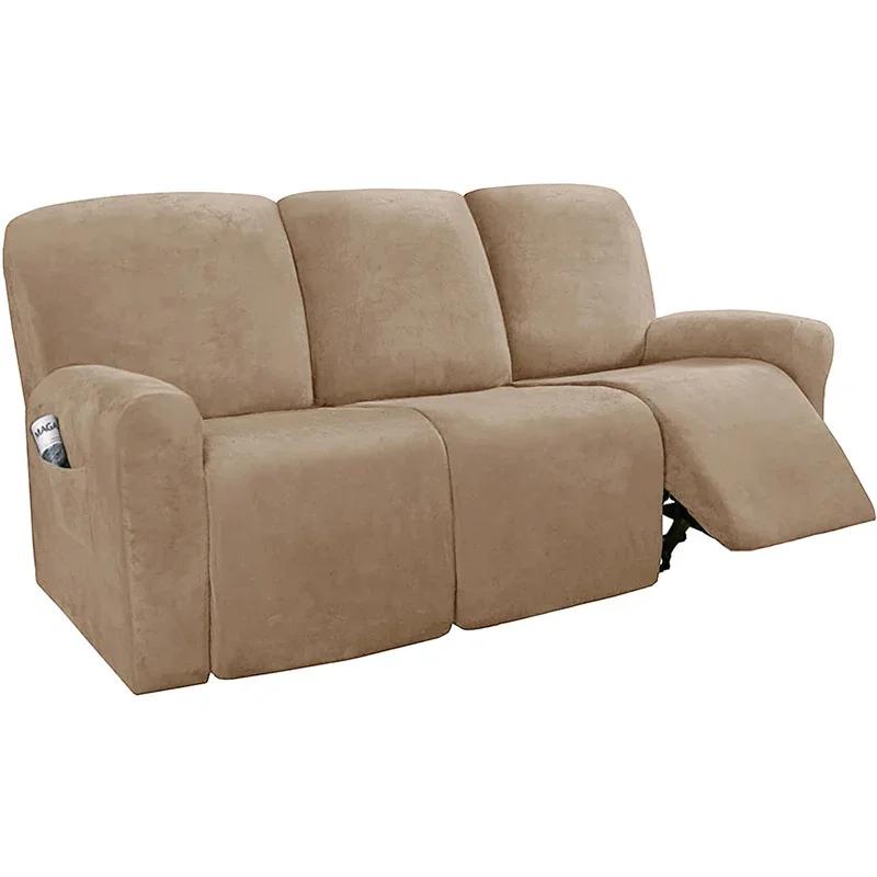 Wohnzimmer Sesselbezüge Funda 1 2 3 Sitzer Luxuriöser Samt Federnd La-Z-Boy Sofa Schutz Sofá Reclinable Getrenntes Design Entspannungs Sofas Dehnbarer Bezug 1 seater