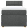 Maison Exclusive - Sommier à lattes de lit avec matelas Gris foncé 100x200cm Tissu