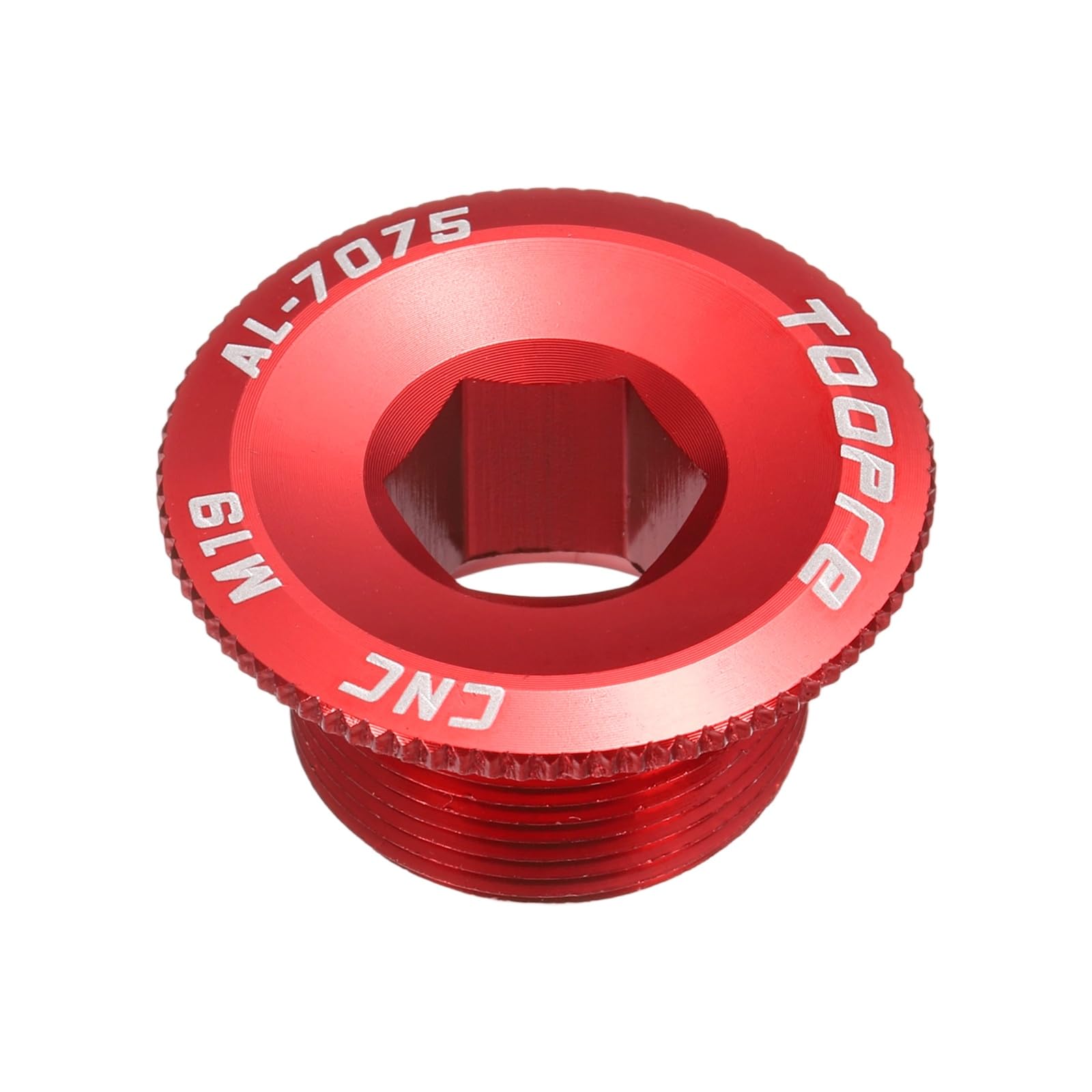 uxcell Болт крышки шатуна велосипеда M19 Алюминиевый сплав Крепеж шатуна красный