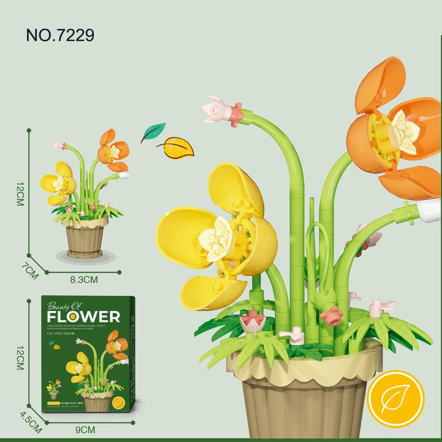 Mini Doniczka Klocki Bukiet Kwiatów Klocki Edukacyjne Zabawki dla Dzieci Prezent na Dzień Matki