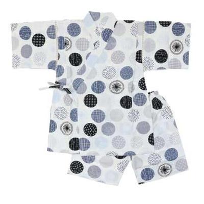 Angelic Nina R7 Jinbei Suit for Boys Nordic Polka Dot (3. (Gray), 120cm)