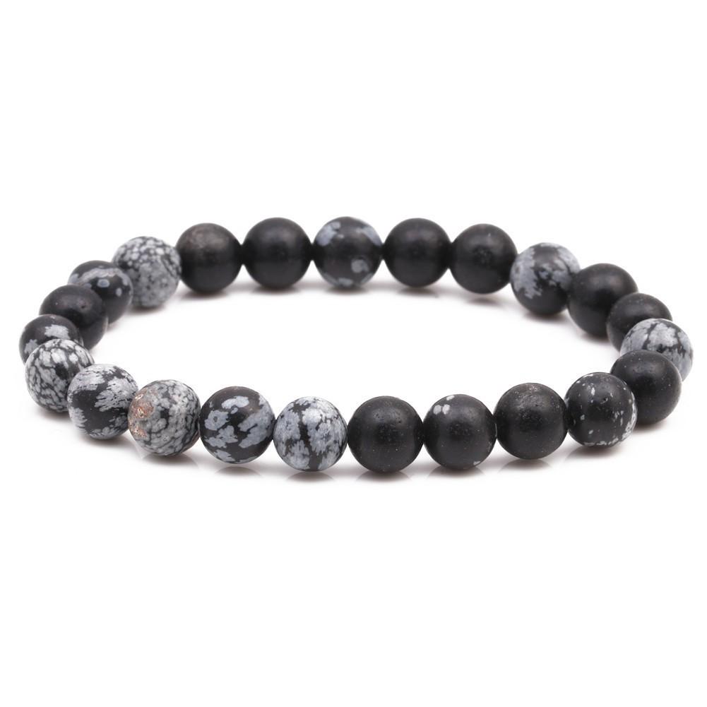 8Mm Natural Stone Bead Bracelet Men's Turquoise Elastic Bracelet.
