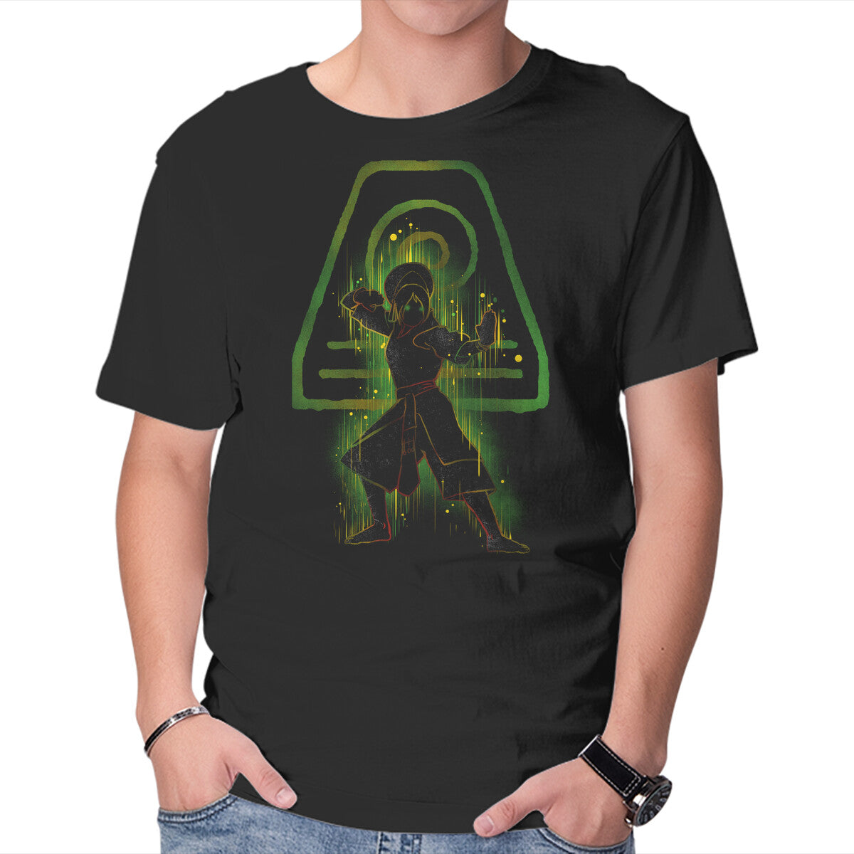 Unisex Crew Neck T-Shirt The Earth Bender Graphic Short Sleeve Casual Tee XXXL