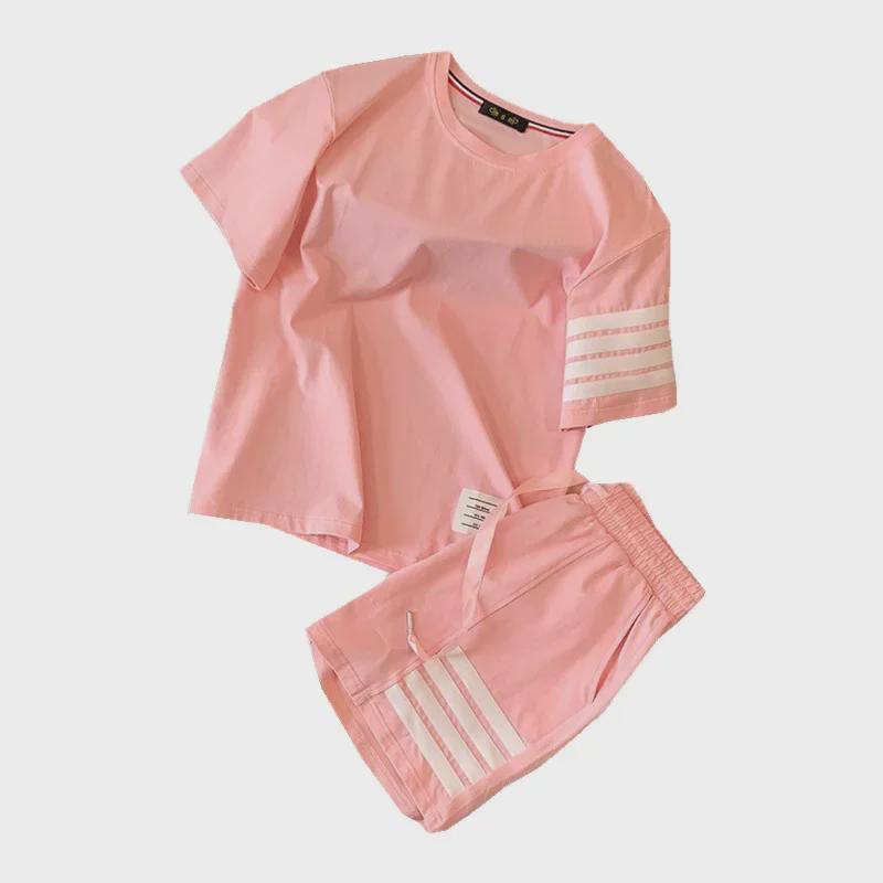 2025 TB Women's Four-Bar Sports and Leisure Shorts Set - Classic Fashion Two-Piece Suit for Summer