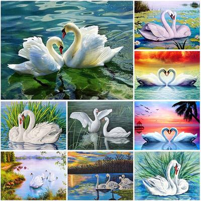 DIY Schwan 5D Diamant Malerei voller Runde Harz Tier Diamont Stickerei Mosaik Kreuzstich Kits Wand Kunst Home Decor Geschenk
