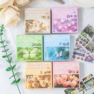 Cute Landscape Sticker for Girl Floral Ocean Sunst Natural Scenary Stationery Sticker DIY Decor Scrapbook Sticker