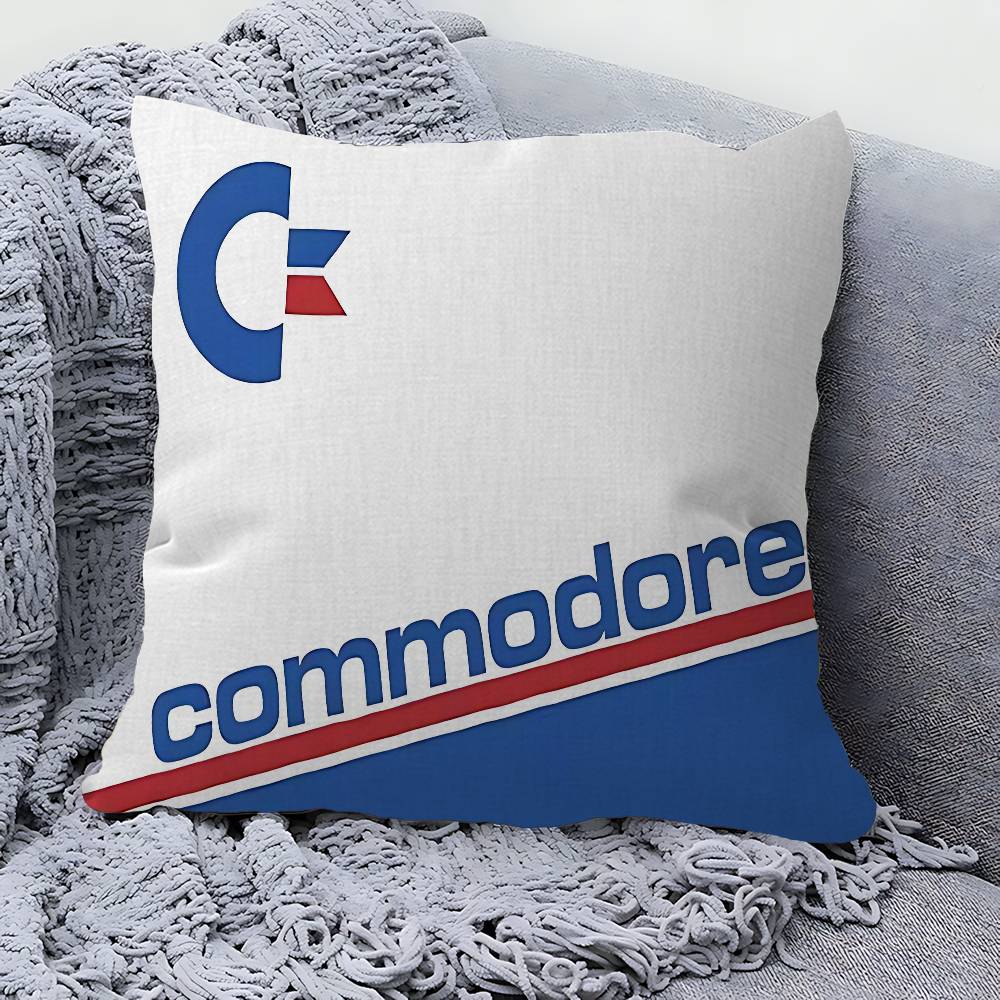 C-CommodoreS LOGO Pillow Gift Home Office Decoration Bedroom Sofa Car Cushion Cover Case 45x45