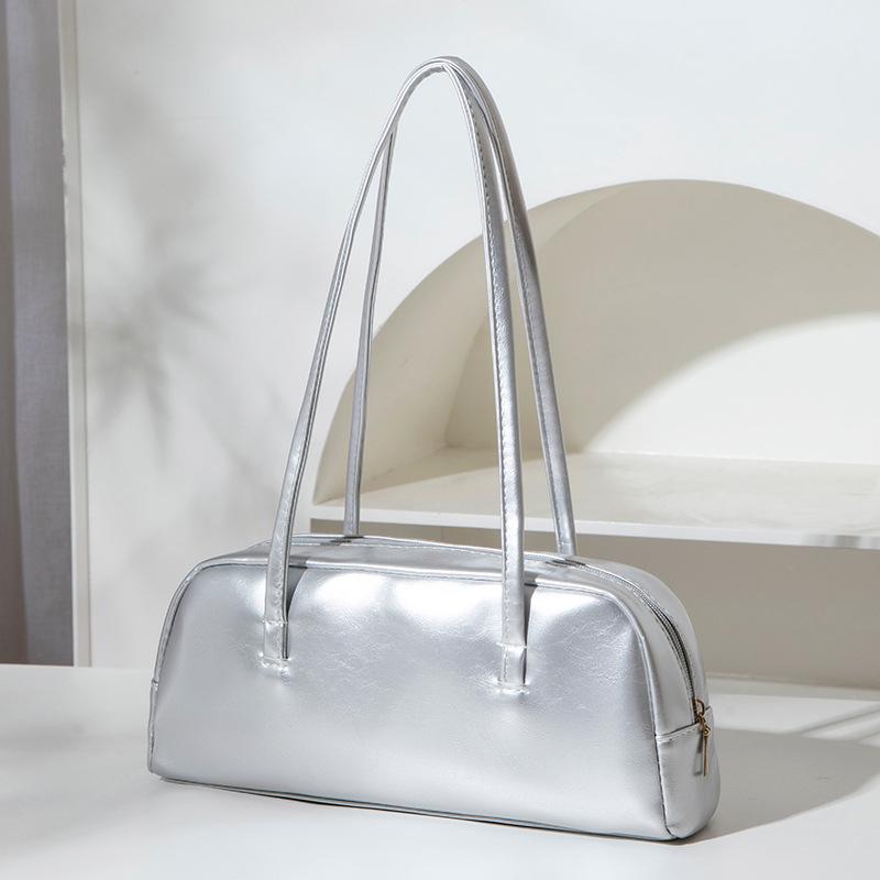 Modische Damen-Baguette-Umhängetasche mit großem Fassungsvermögen 2025 - Nischen-Boston-Design-Achseltasche