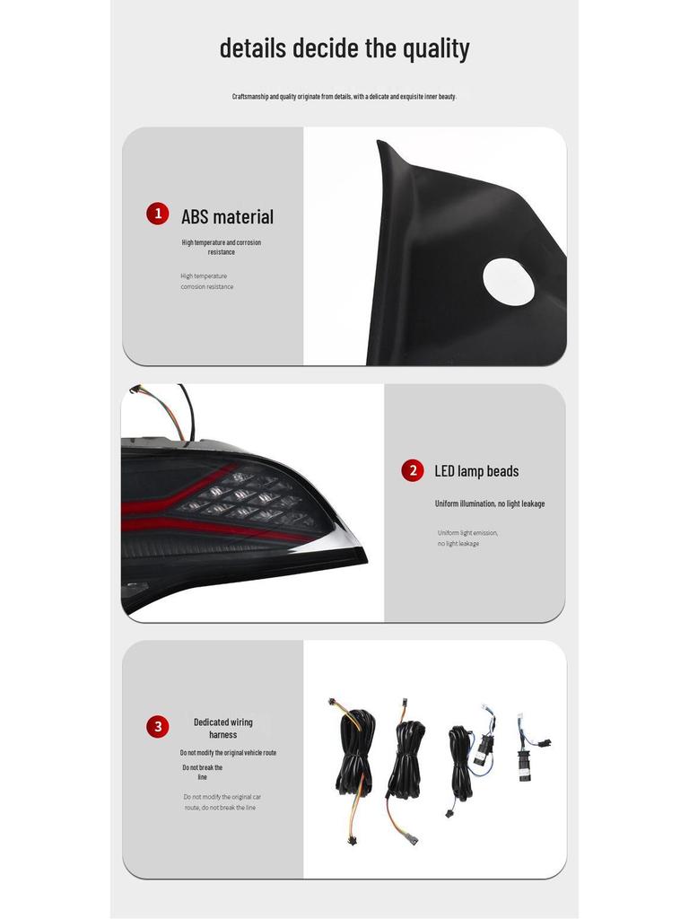LED Tail Lights for Tesla Model 3/Y: Car Modification Driving Lights