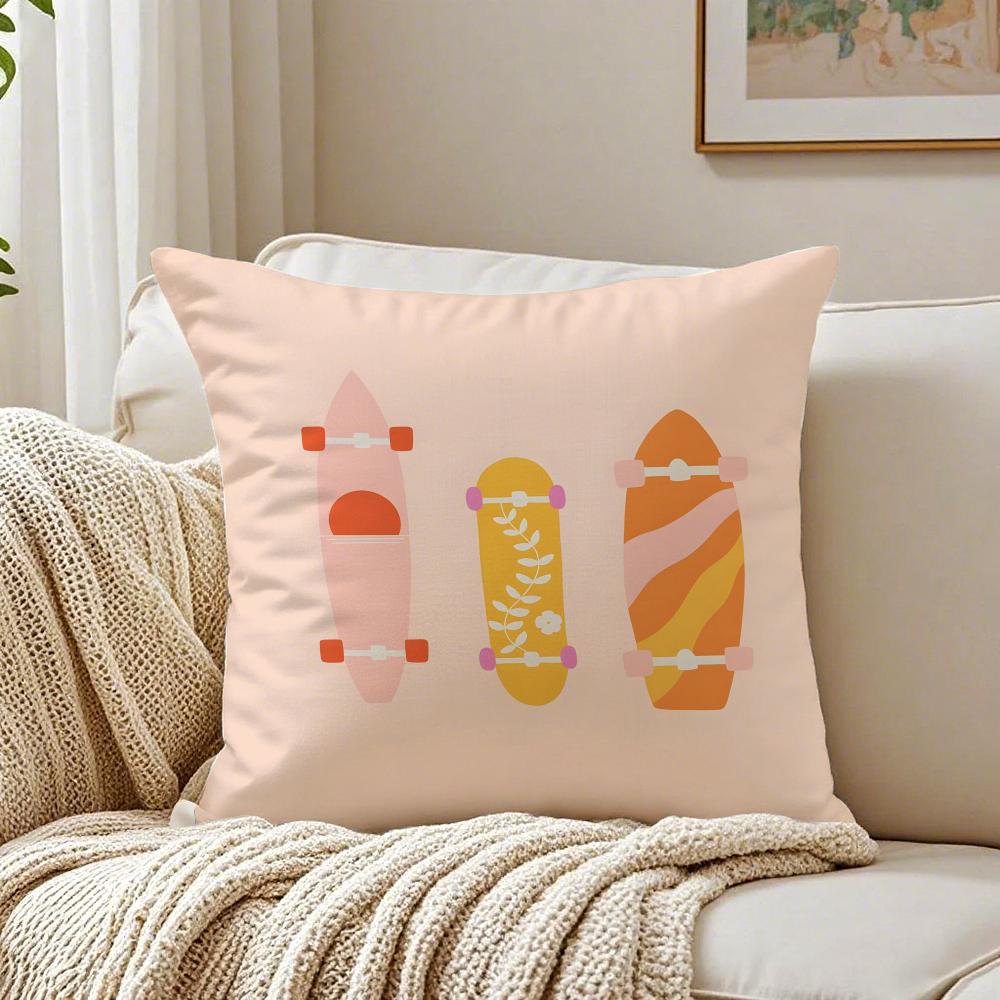 Fashion Graffiti Funny Sports Skateboarding Cushion Cover Pillowcase Antidustmite living Room Sofa Decor Cushion Room