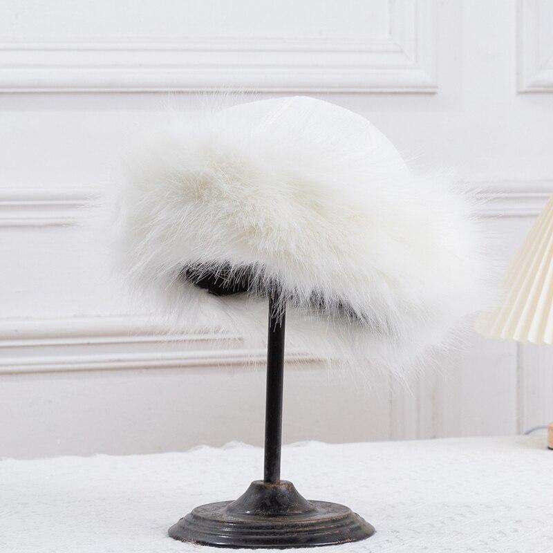 Women Winter Hat Suede Thicken Warm Beanies Fashion Autumn Fake Faux Mongolian Hat Outdoor Elegant Ladies Russian Cap