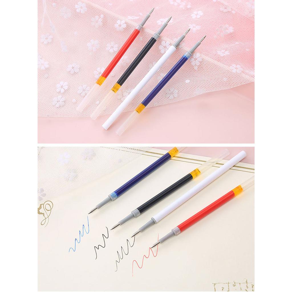 50 Pcs Black/Blue/Red Gel Pen Refills 0.5mm Replaceable Pen Refills Smooth Writing Pen Refills