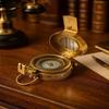 6.35 cm Brass Compass, Handmade Maritime Pocket Instrument Military Compass Navigation Gift