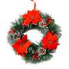 Christmas Door Decor Wreaths Realistic Hanging Wreath Garland Decoration Versatile Bow/Berry/Santa/Reindeer for Home Party Decor