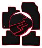 Velours-Fußmatten mit rotem Rand für: Renault Kadjar SUV (2015-)