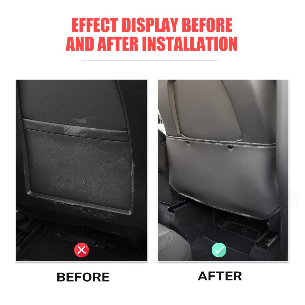 Car Accessories Seat Back Anti-kick Pad Protector Child Anti-dirty PU Leather For Tesla Model 3 Model Y 2023