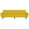 2 Seater Yellow Velvet Sofa Bed