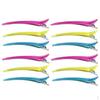 Lot Of 12 Pieces Metal Plastic Salon Hair Clips Hairdressing Sectioning Clamps Section Grips Tools