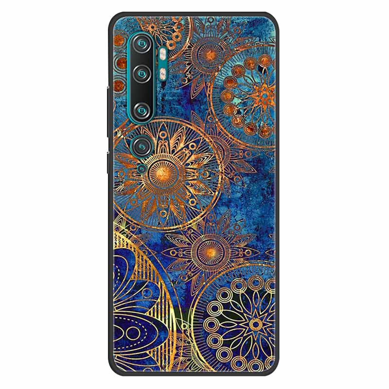 For Xiaomi Mi Note 10 Case Silicone Soft Owl Lion TPU Fashion Back Cover For Xiaomi Mi Note10 Cases Protective Printed Covers