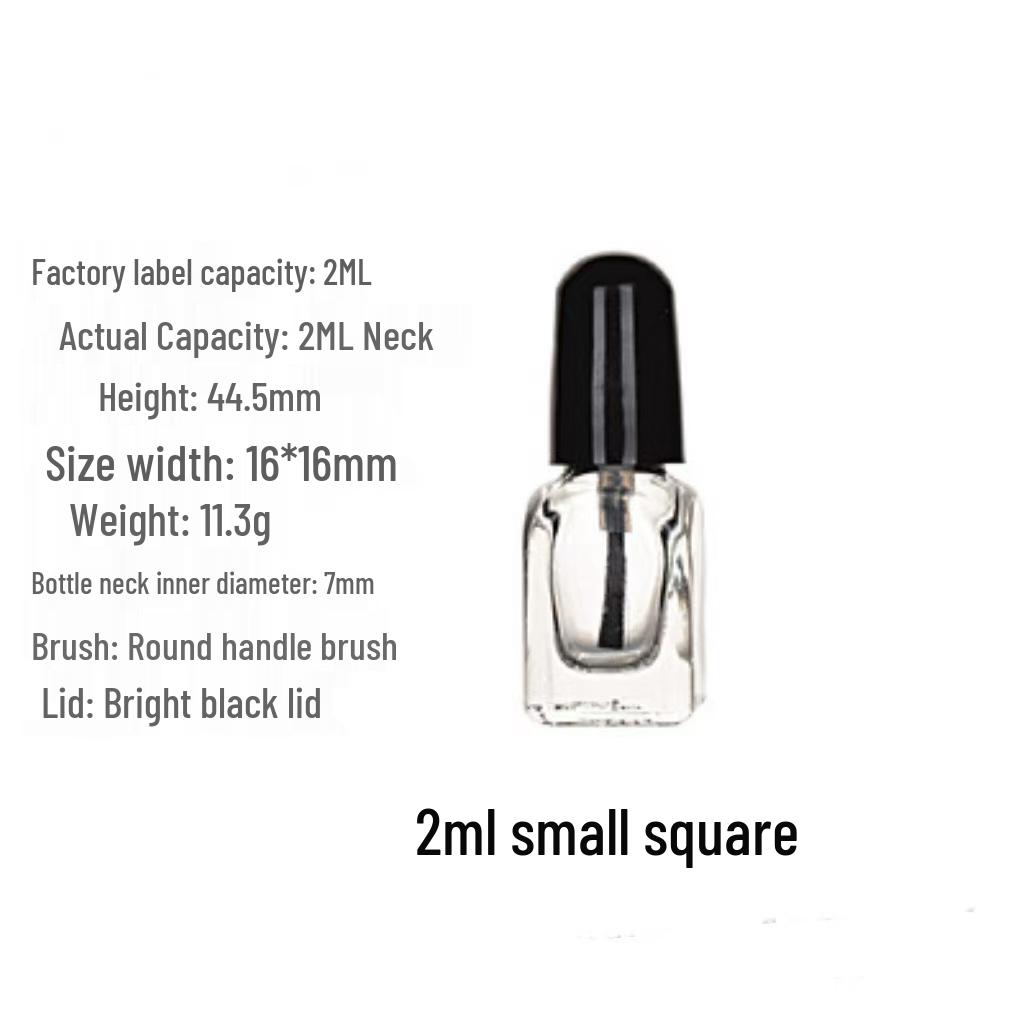 

Transparent Nail Polish Bottles with Brush: 5ml, 10ml, 15ml - Perfect for Nail Art and Gel Polish Decanting.