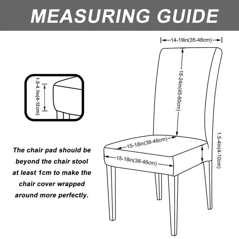 Elastic Dining Room Chair Cover Stretch Jacquard Universal Size Chairs Slipcovers for Dining Kitchen Wedding Banquet Removable