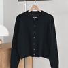 Hot Deal Olive Round Neck Knit Cardigan for Women