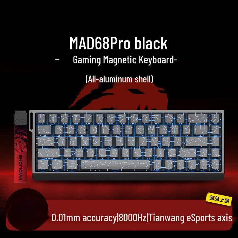 E-Sport 60% Gaming-Tastatur: Magnetische Achse, 61/68 Tasten