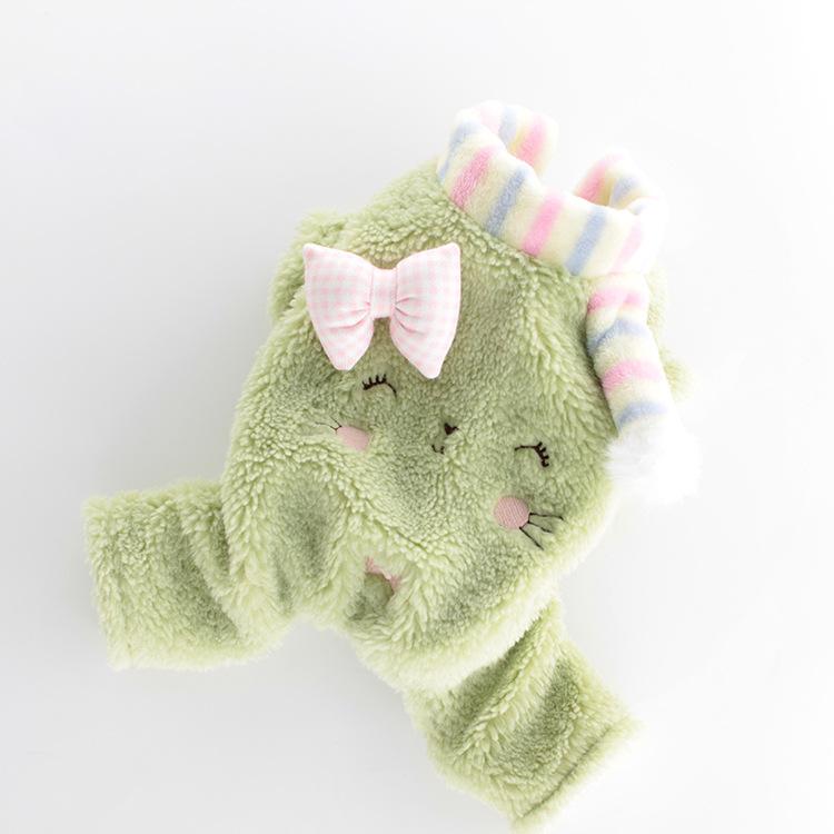 

Осенне-зимний плюшевый комбинезон для домашних животных, одежда для собак, вышитый шарф, мягкие парки для четвероногих собак, толще, чем одежда для плюшевых мишек XL