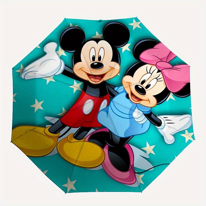 1pc Mickey Mouse,Minnie Mouse Automatic Folding Umbrella: Compact 8-Bone Design Cartoon Outdoor Travel Companion, Business Umbrella, Christm