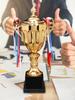 Trophy Cup Gold Gold Achievement Trophies Metal Award Trophy Cups Large Sculpture Trophies for Party Ceremony