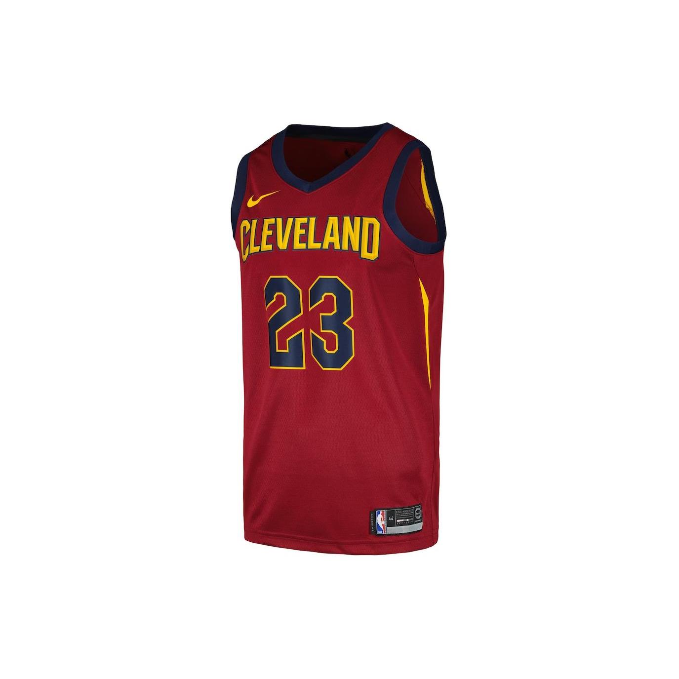 Nike Basketball Jersey Cleveland Cavaliers, LeBron James SW Embroidery Fan Edition Men s Burgundy 903978-677 2XL