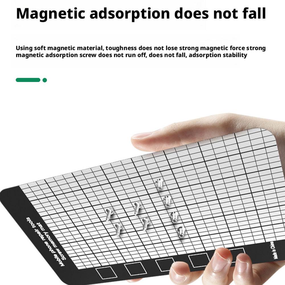 Magnetic Screw Mat Memory Chart Work Pad Small Screws Holder Tool Pad for Precision DIY for Mobile Phone Repair Plate Mat