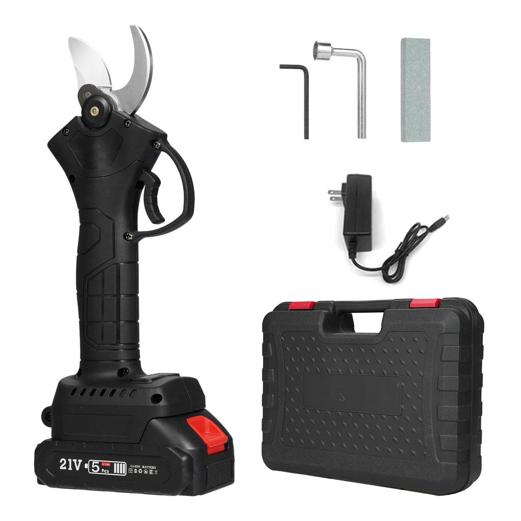 21V přenosné ruční akumulátorové elektrické zahradnické nůžky s přenosným pouzdrem Dobíjecí 2000mAh lithiové