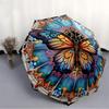 1PC Butterfly Mandala Automatic Open/close Umbrella with 8-Rib Structure for Women/Men, All-Season Use - Travel Essential, Stylish Accessory, Highqual
