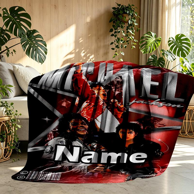 Custom Name Personalized American singer Print Blanket, Home Decor, Bedroom, Sofa, Camping, Couch, Gifts for Birthday Christmas