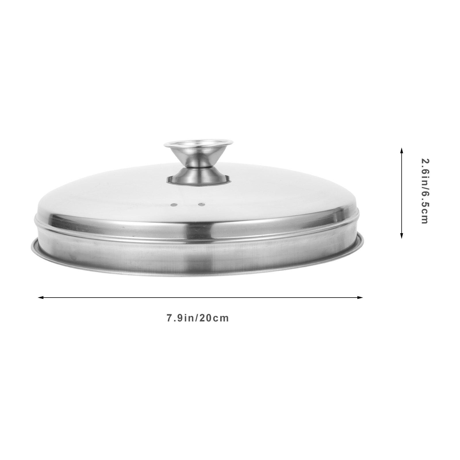 Versatile Stainless Steel Steamer Cover for Food Protection Steak Cheese Melting Basting Griddle Kitchen Supply Household Dining