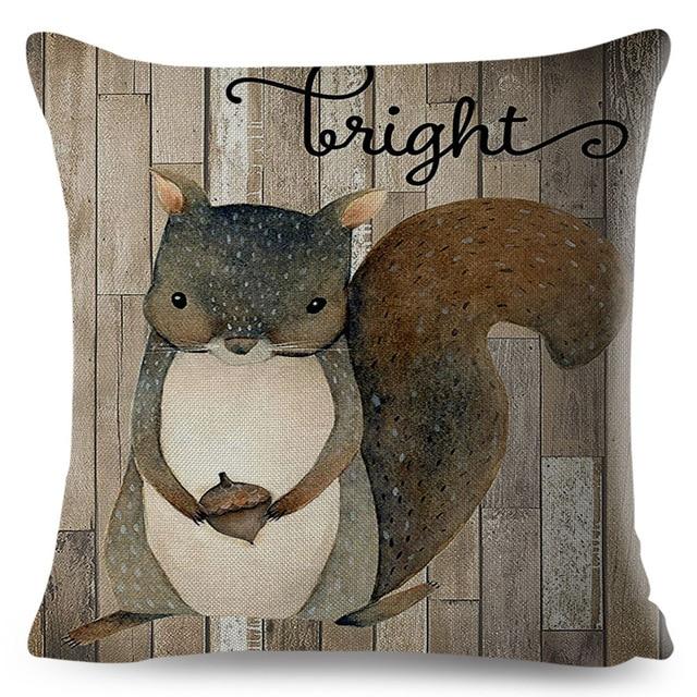 squirrel cushion cover