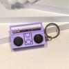 Funny Mini Radio Recorder Keychain Pendant Vintage Cassette Player Music Box Toys Creative Classical Bag Ornaments Keyring Gift