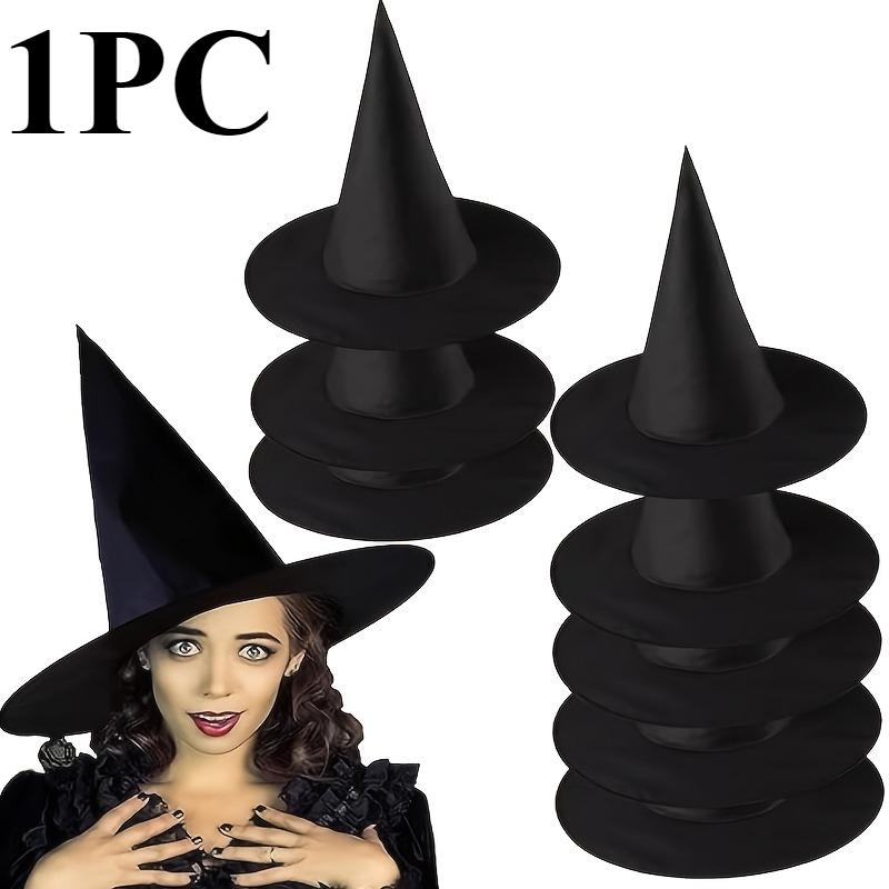 

Хэллоуинская шляпа ведьмы Черная шляпа ведьмы Аксессуары для костюма для внутреннего и наружного украшения на Хэллоуин, Подходит для дома, двора, крыльца, потолков L-1PC