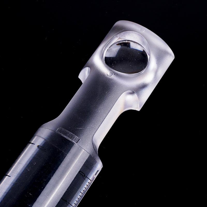 10X Ruler Handheld High Clarity Acrylic Magnifying Glass Reading Magnifier Hd Optical Lens Suitable Portable Loupe for Office