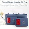 Window Opening Eternal Roses Gift Box Jewelry Gift Packaging Box  for Wife Mom Girlfriend