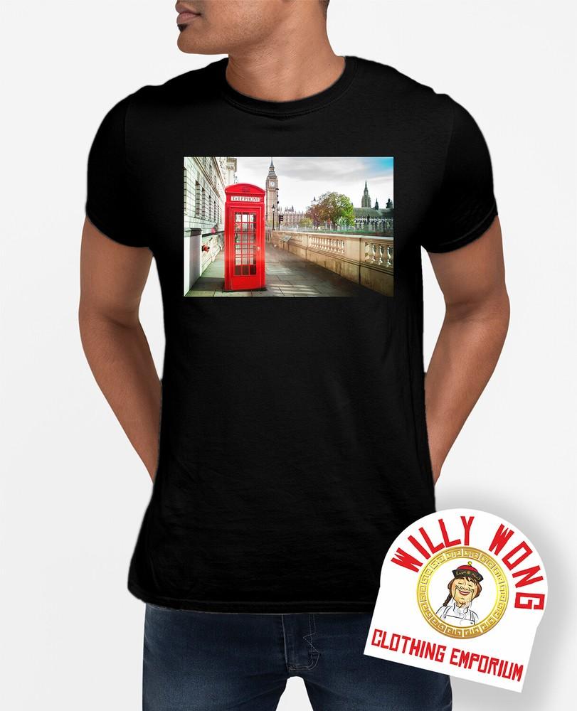 

Phone Box Red T-Shirt Retro Geek Nerd London 80s Tee Classic Gift Movie Men Unisex T-Shirt XXXXL
