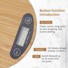 Round Bamboo LED Display Electric Kitchen Weighing Scale Cooking Food 5kg/ 1g