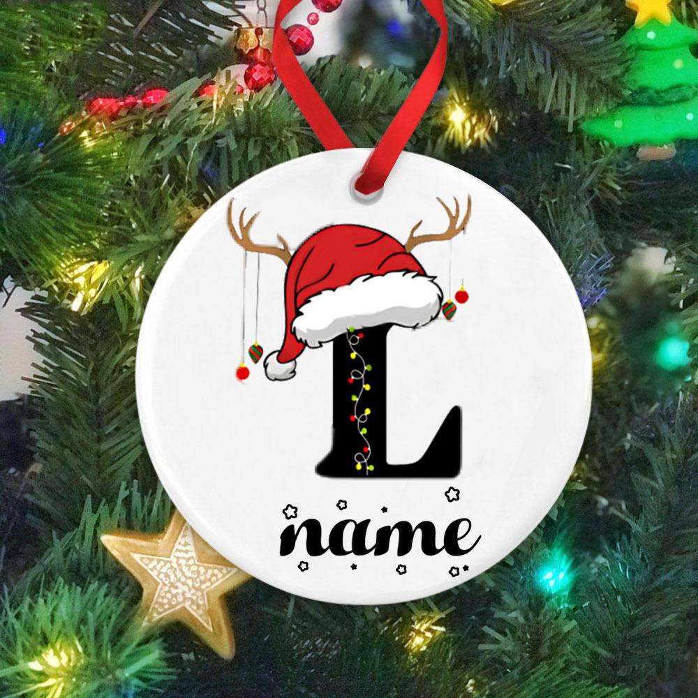 

Персонализированное рождественское украшение с именем на заказ, рождественский памятный подарок для младенца, аксессуары для рождественской фотосессии, рождественское украшение 7CM