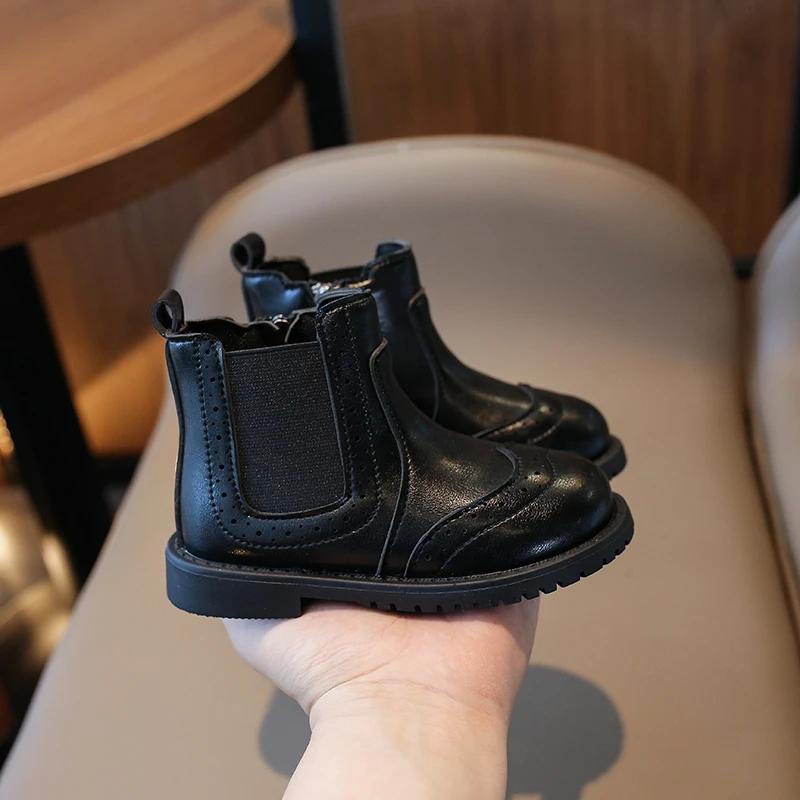 Jogerli Autumn Winter Baby Boys Girls Casual Boots Retro Style Children Short Soft Sole Anti Slip Kids Outdoor Footwear