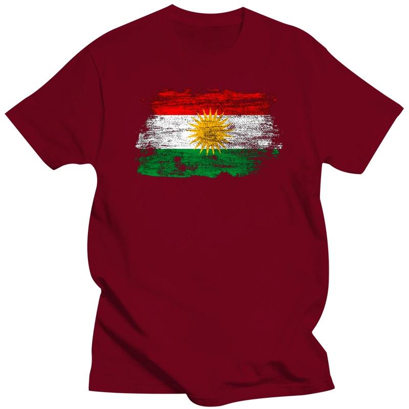 Kurdistan Nation Kurd Kurdish Flag T Shirt Creative Round Collar Solid Color Graphic Tee Shirt For Men Tee Tops Casual Pictures