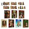 Cuenta Regresiva Navideña Temática de Mascotas Regalos Calendario de Adviento para Perros, Adornos de Acrílico 2D de Razas, Caja de Regalo de Navidad de 24 Días para Niños Calendario para Dueños con 24 Cachorros