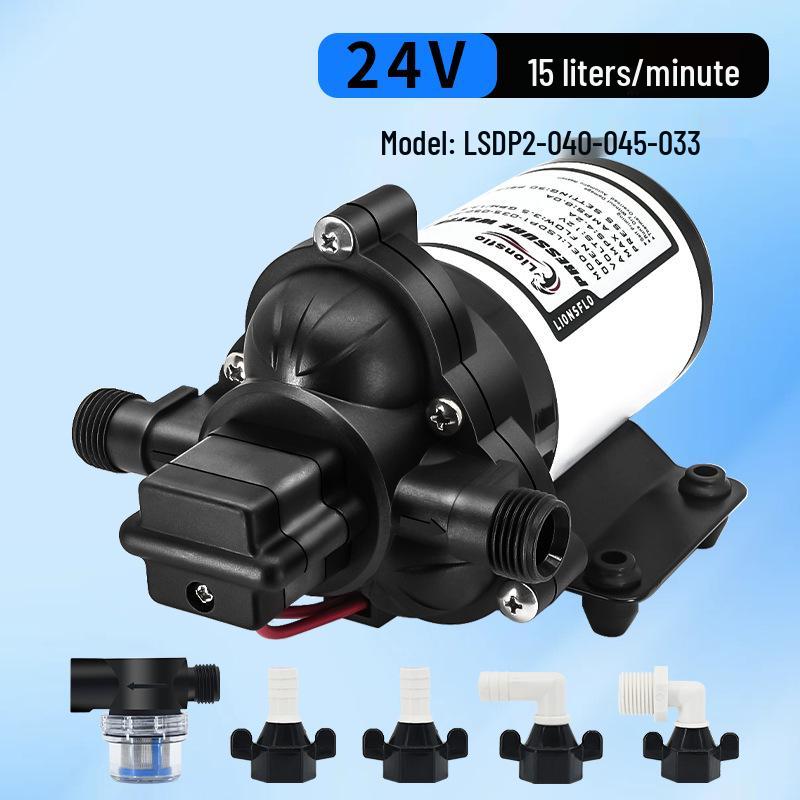 33 Small Electric RV/Yacht Diaphragm Water Pump, Boosted Self-Priming System with Pressurizing Tank and Stabilized Supply