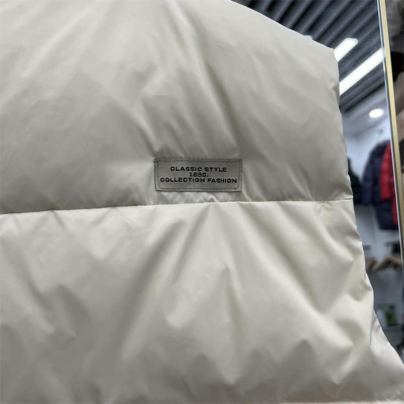 Invierno otoño mujer cuello alto Color sólido sin mangas chaleco cálido chaqueta señoras Chic pato blanco abajo abrigo